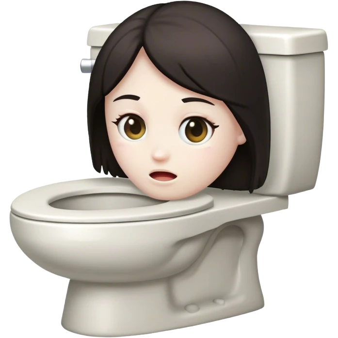 Toilet with head emoji