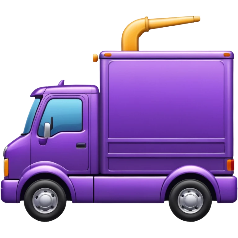 Purple truck, side view. emoji