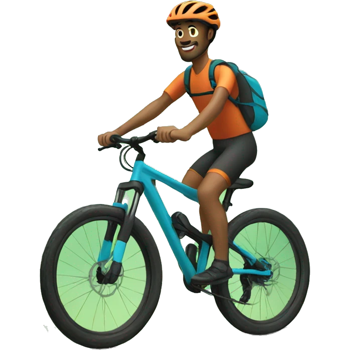 Man on mountain bike  emoji