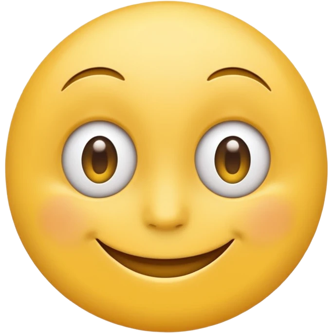Emoji, yellow round smiling face, curved eyes narrow and snide emoji
