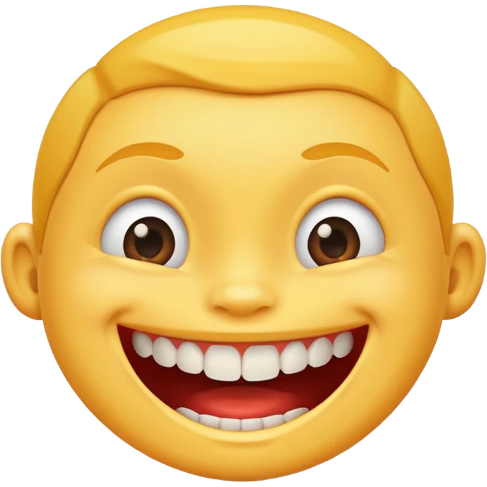 Big toothy child like grin emoji