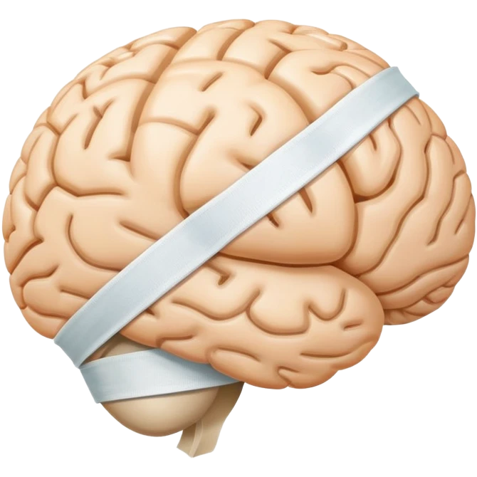 brain wrapped with a bandage emoji