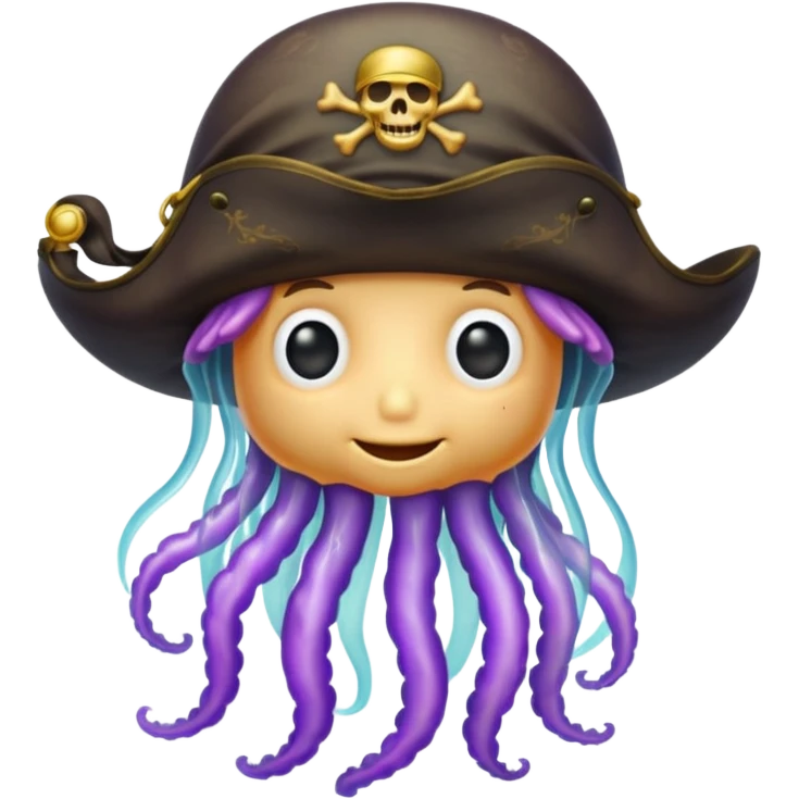 a beautiful jellyfish designed in a piratecore style emoji
