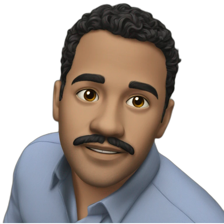 casual guy with mustache emoji