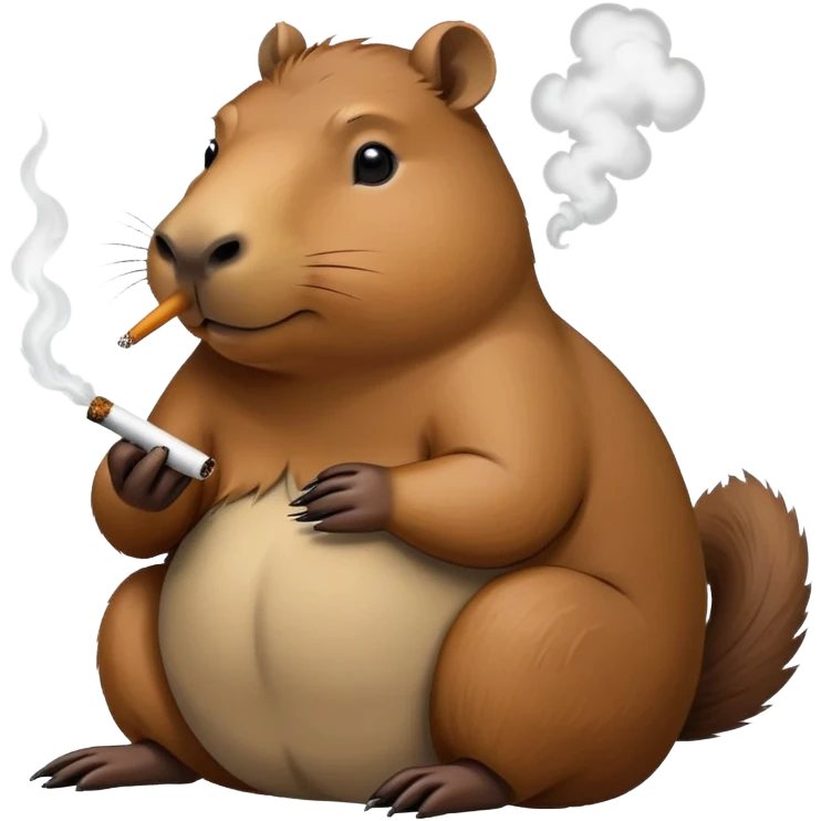 Capybara smoking emoji