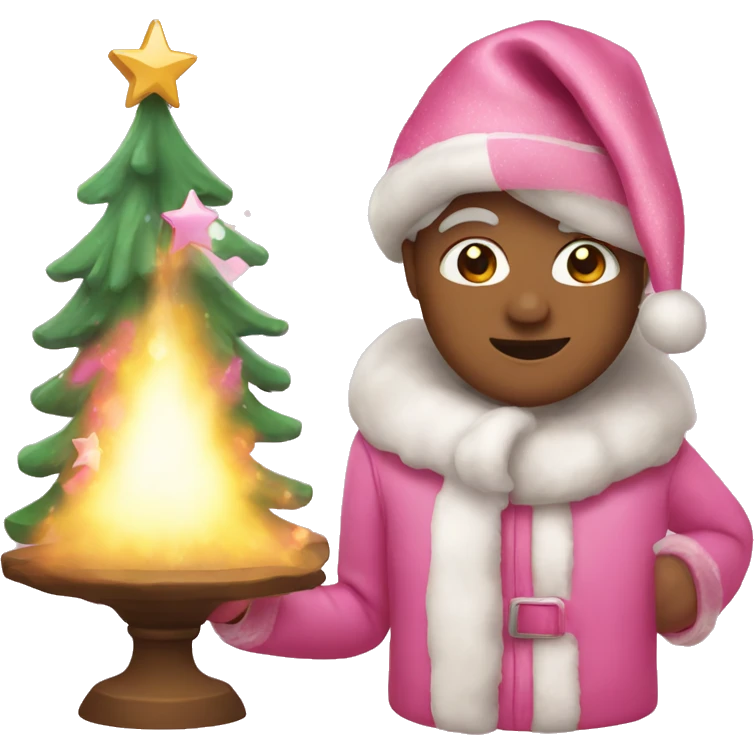 pink christmas emoji