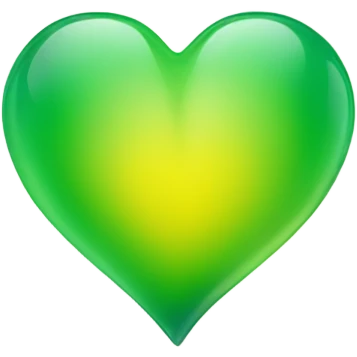 green yellow ombré glass heart emoji