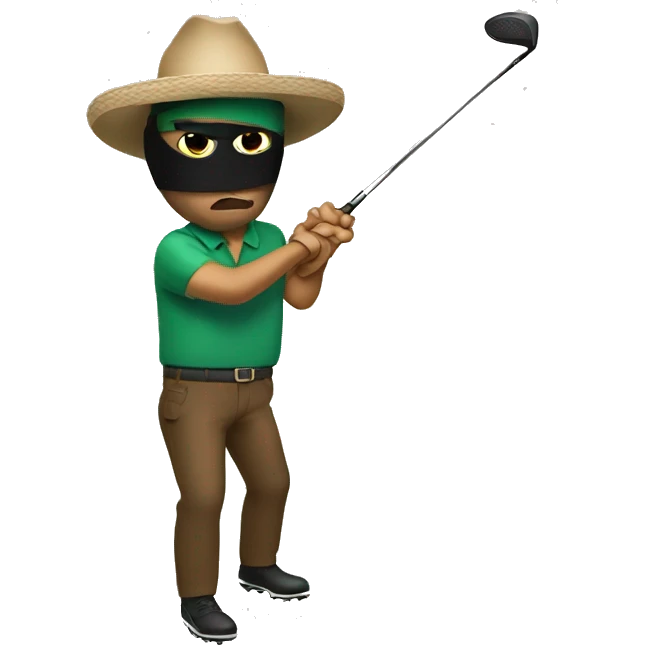 Mexican Bandit playing golf  emoji