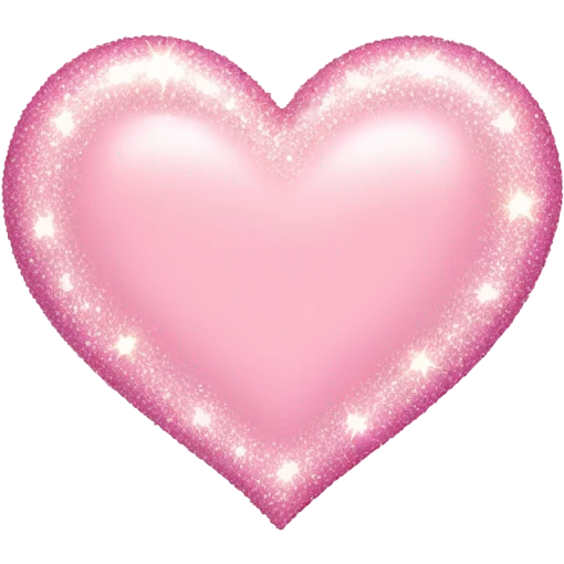 Pastel pink heart with sparkles emoji