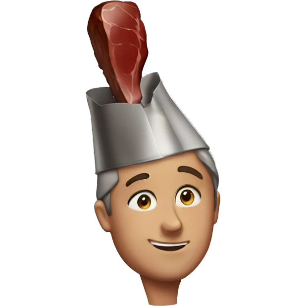 Cute boy who ordered his steak over easy emoji