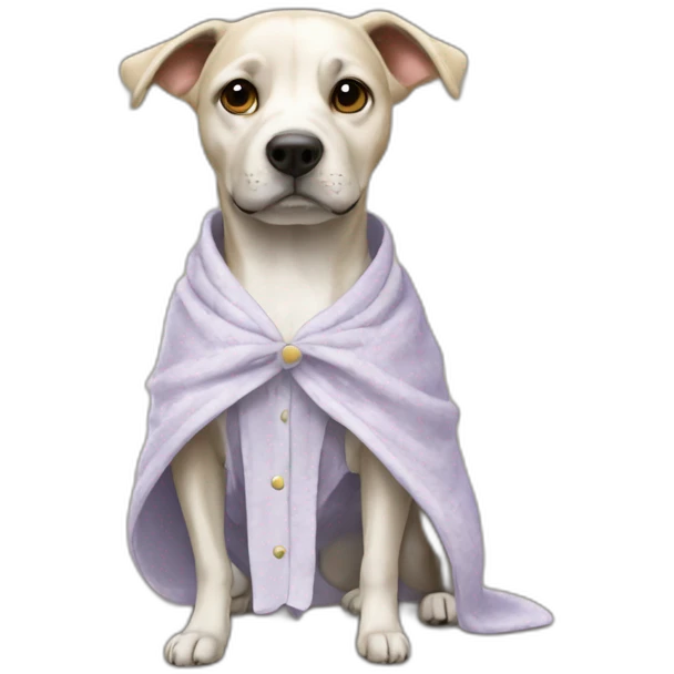 Chien avec une robe emoji