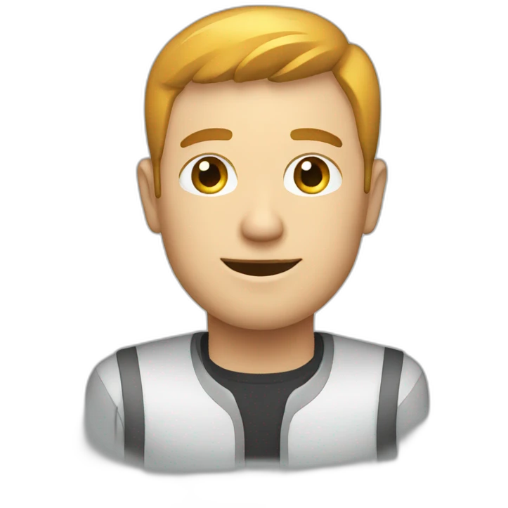 a man using IA technology emoji