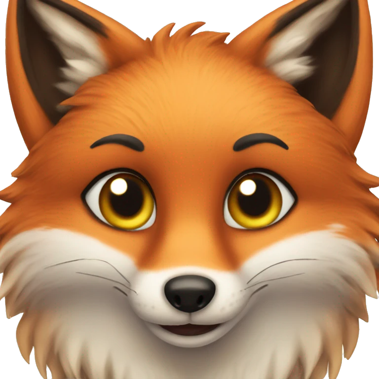 Heart-eyed fox emoji