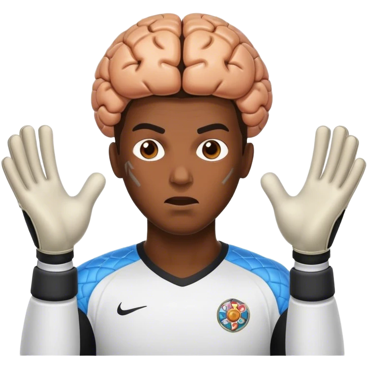 goalkeeper with brain explosion emoji