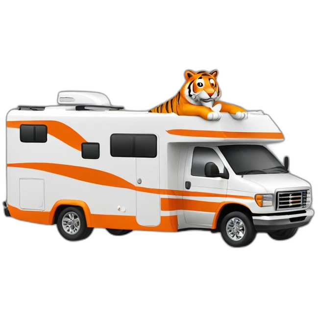 Clemson-tiger-driving-a-class-a-rv emoji