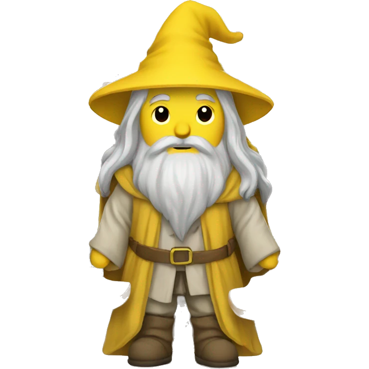 gandalf wearing yellow clothing in a classroom emoji