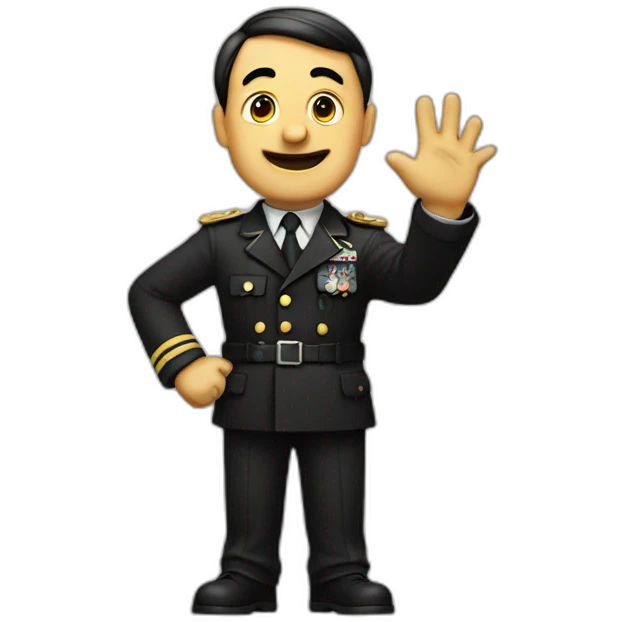 Adolf waving hand emoji