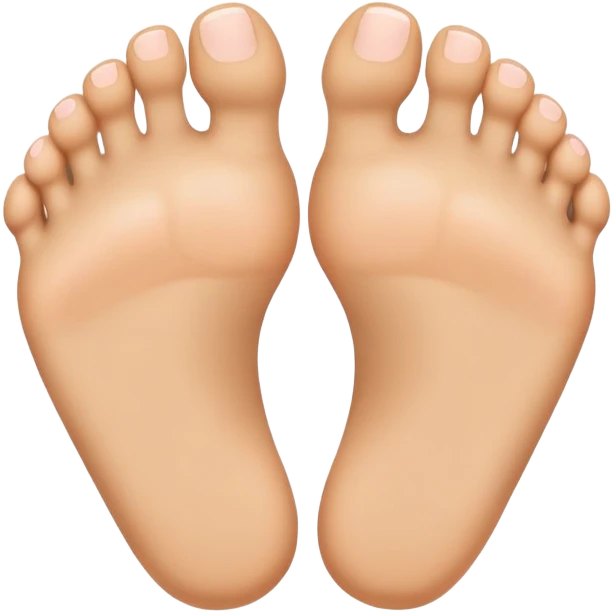 2 feet with interlocked toes as if they are holding hands emoji