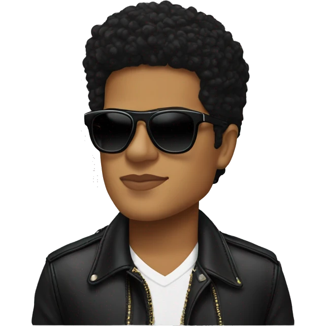 bruno mars in apt with black shades emoji