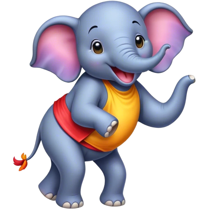 Dancing elephant  emoji