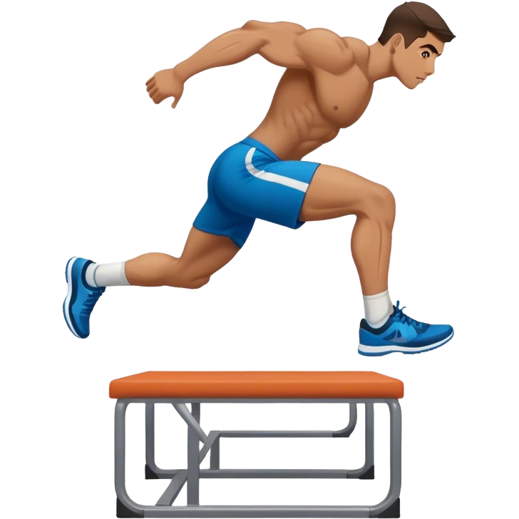 man Plyometric-step-up side-view emoji