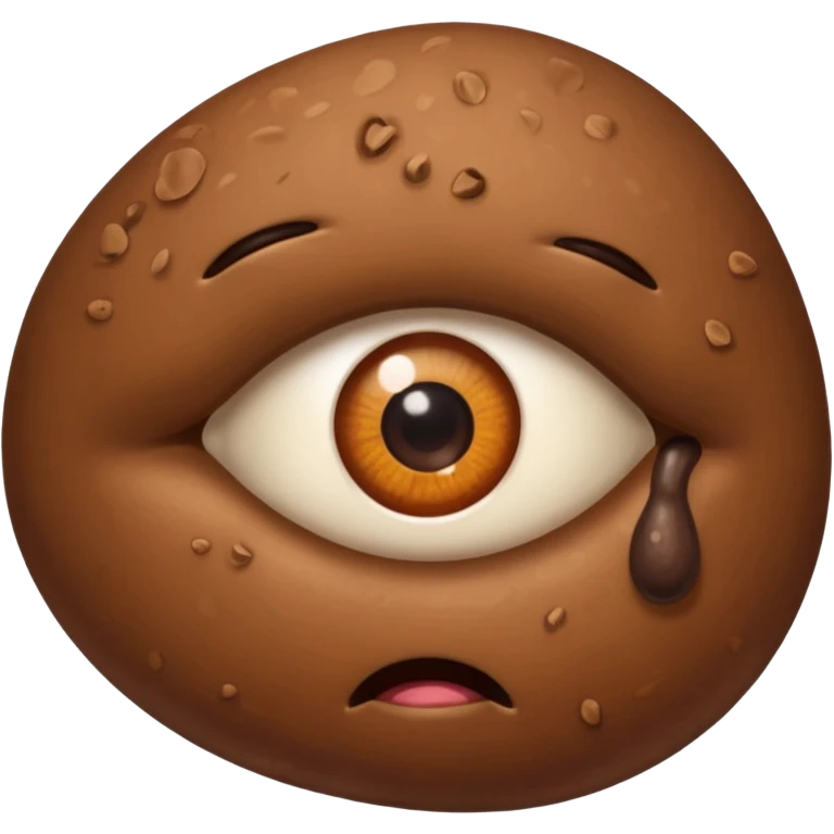 Poop in eye emoji