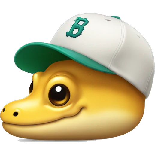 Slug with baseball cap emoji