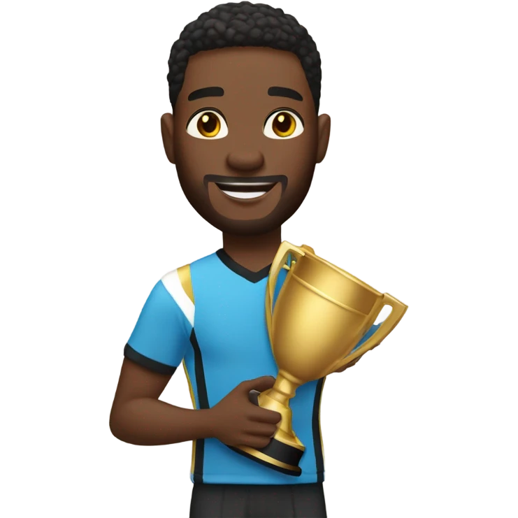 Jamar chase holding a super trophie emoji