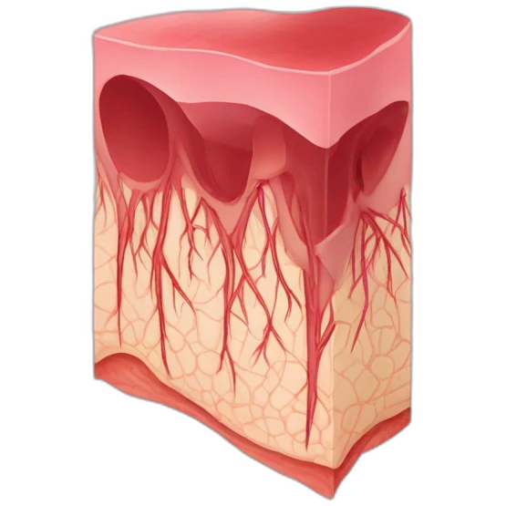 histological skin cut, anatomic illustration, follicle emoji