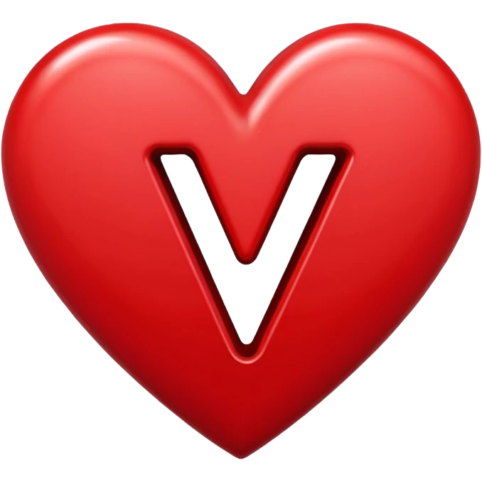 the letters M & v in a heart emoji