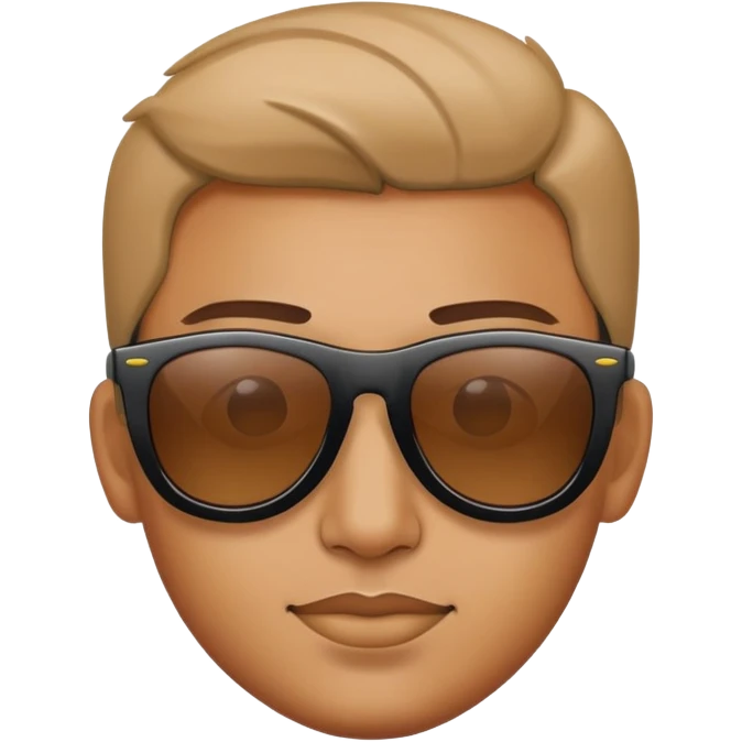 Person with sunglasses on emoji