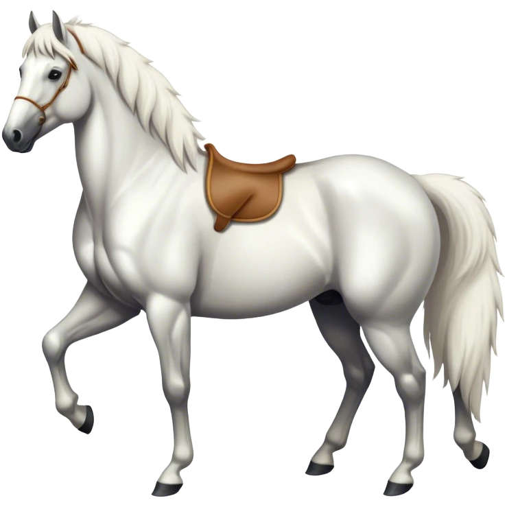 Horses white in the rack emoji