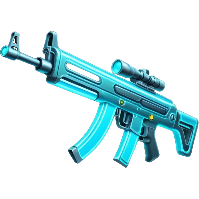 A cool neon rifle emoji