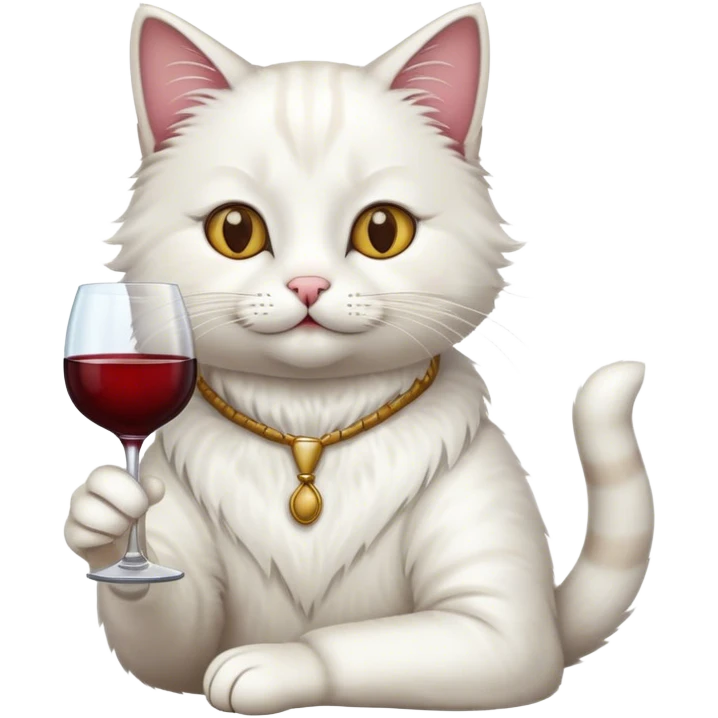 Cat drinking wine from bottle emoji