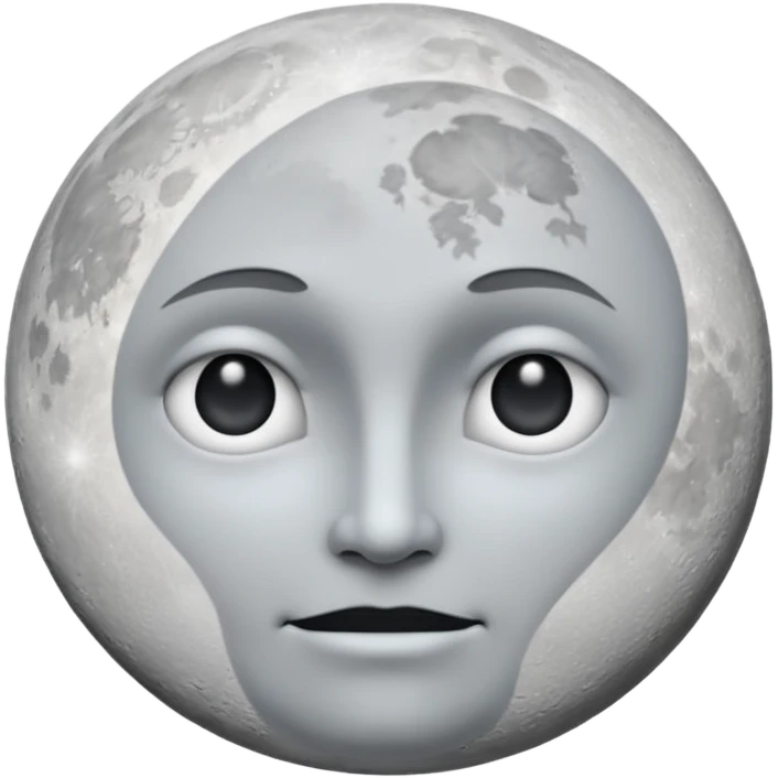 Full new moon with face emoji