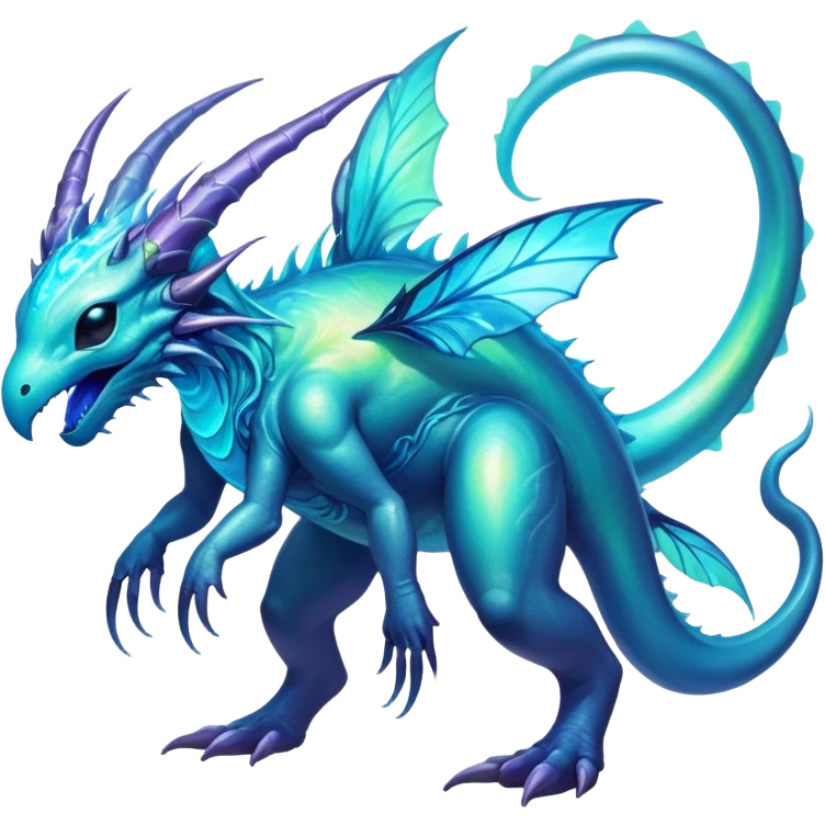 Epic divine complex iridescent aesthetic-Fakémon-creature-scenery emoji