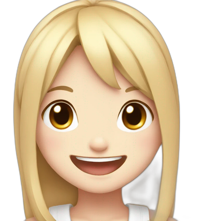 laughing bunny anime girl emoji