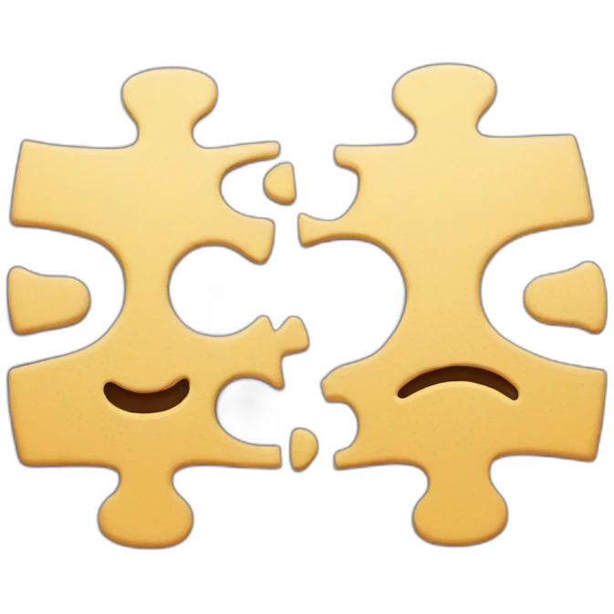 two detached puzzle pieces emoji