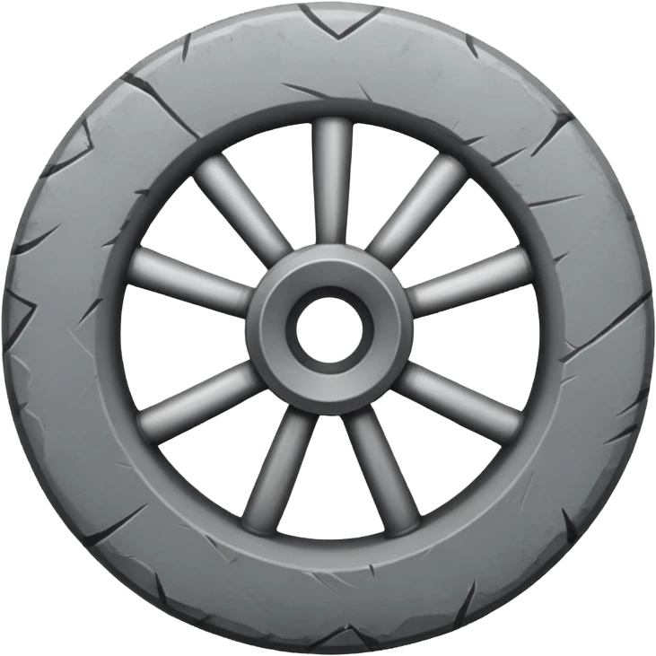 a round shaped stone Wheel emoji
