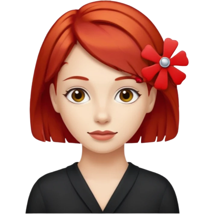 kırmızı toka takan kadın emoji