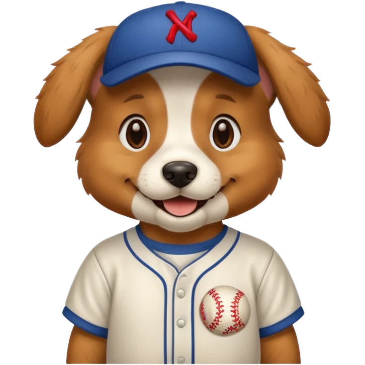 Dog with baseball shirt  emoji