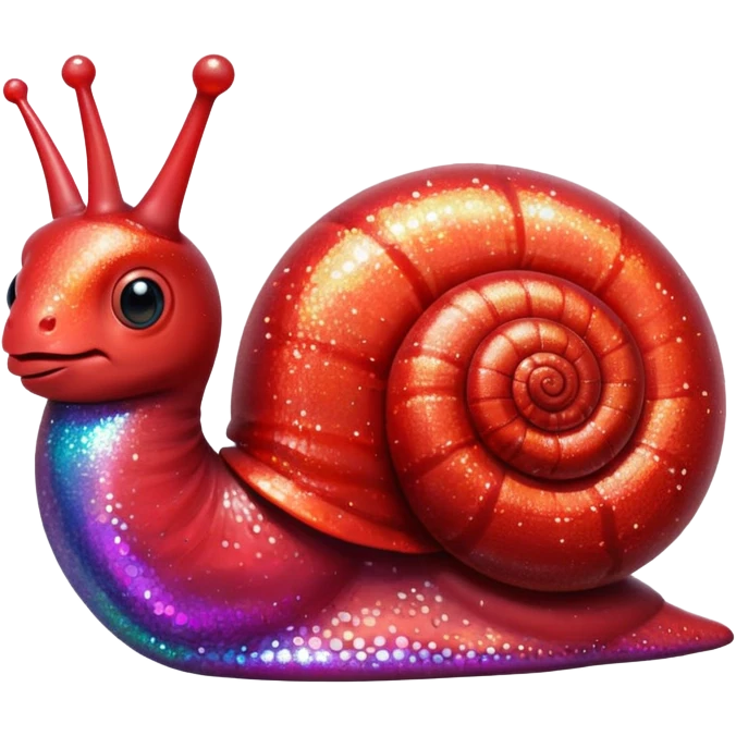 red glitter snail emoji