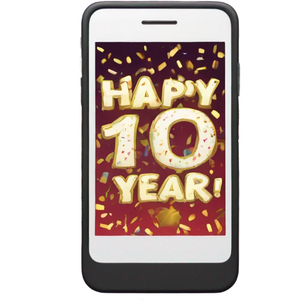 Phone new year message emoji