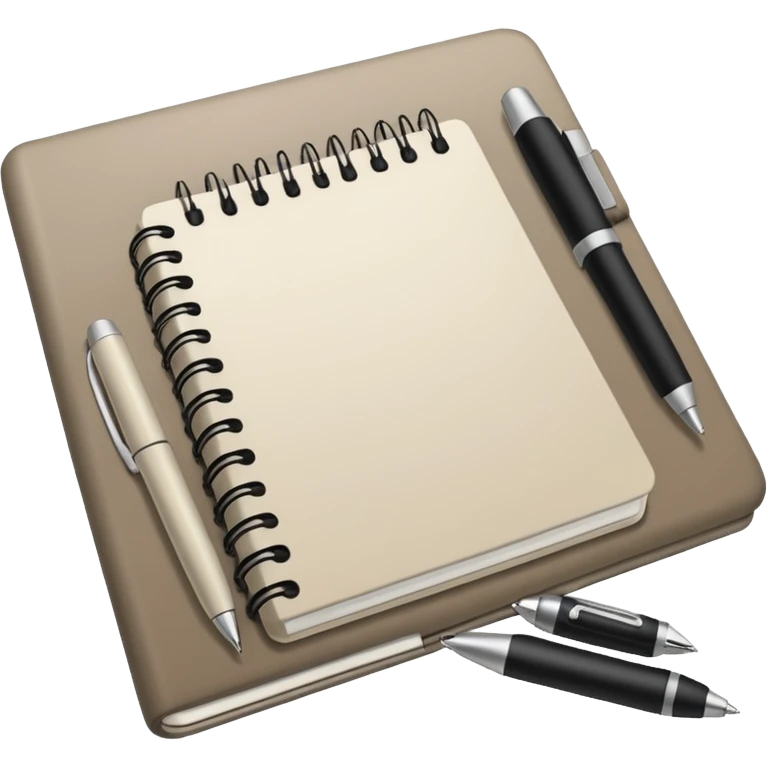 Realistic work  essentials with neutral color emoji