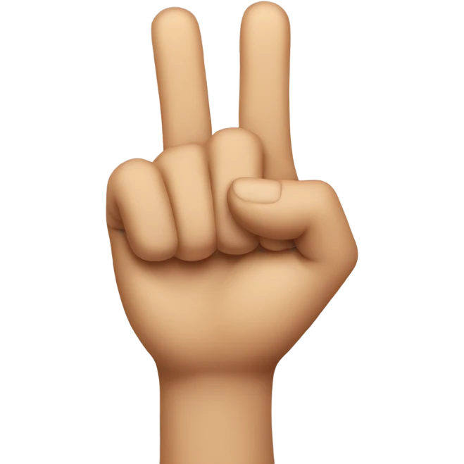 holding up two fingers emoji
