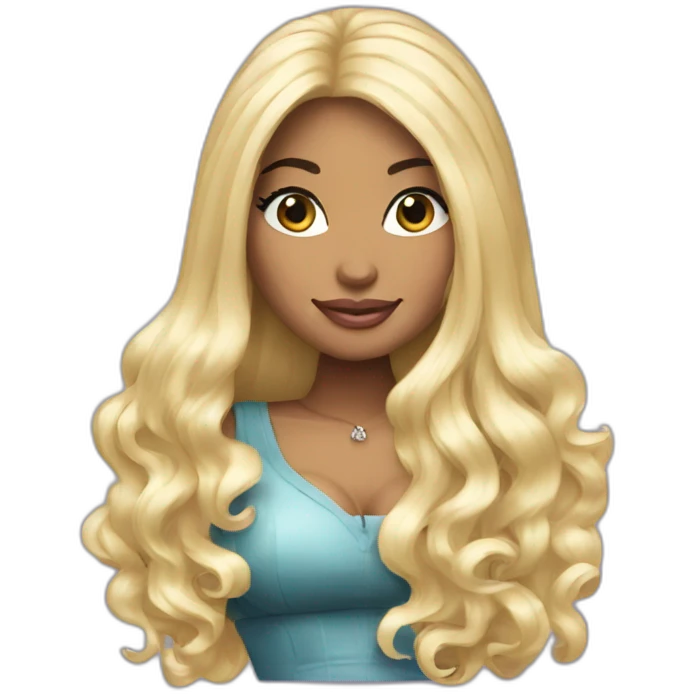 Nicki minaj black long hair emoji