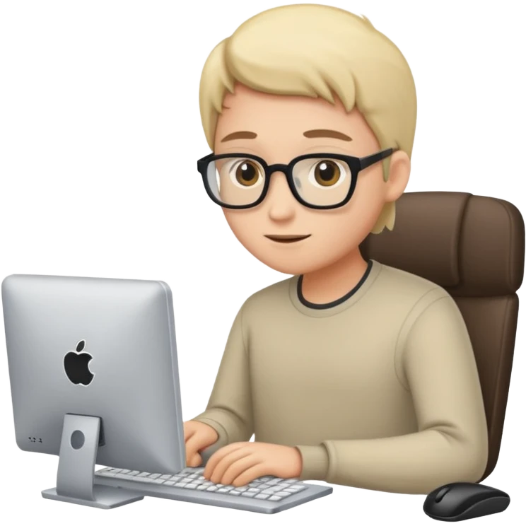 trabajando en la computadora emoji