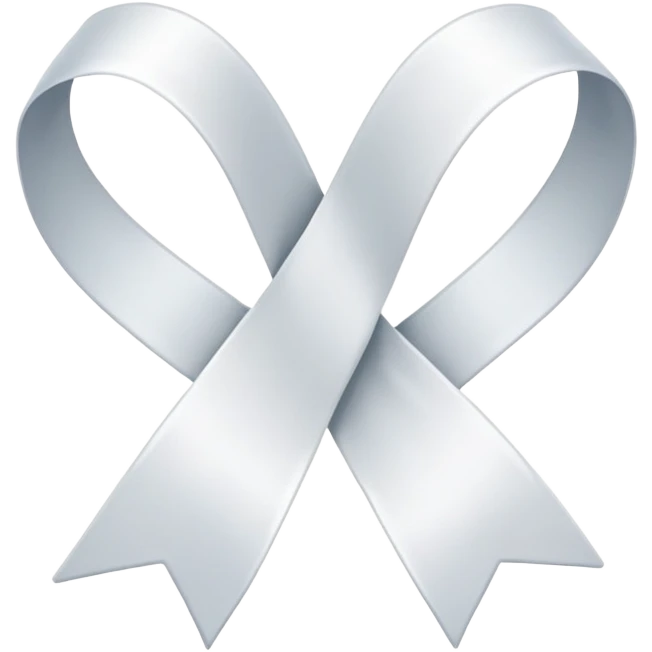 white ribbon emoji