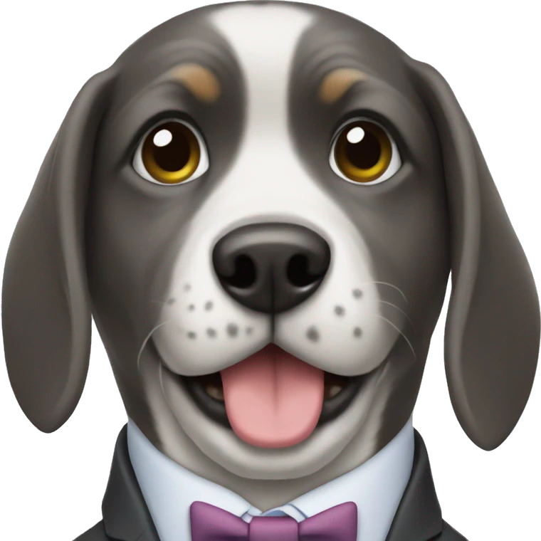 Dog in a suit emoji