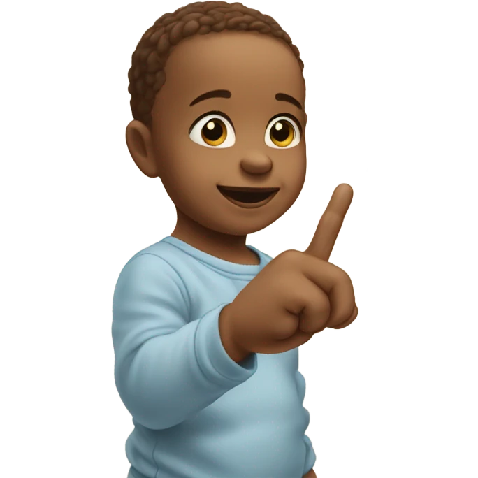 Baby with finger emoji